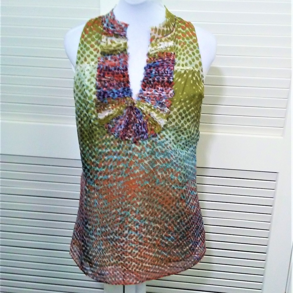 Soft Surroundings Lined‎ Sleeveless Blouse Size Sm